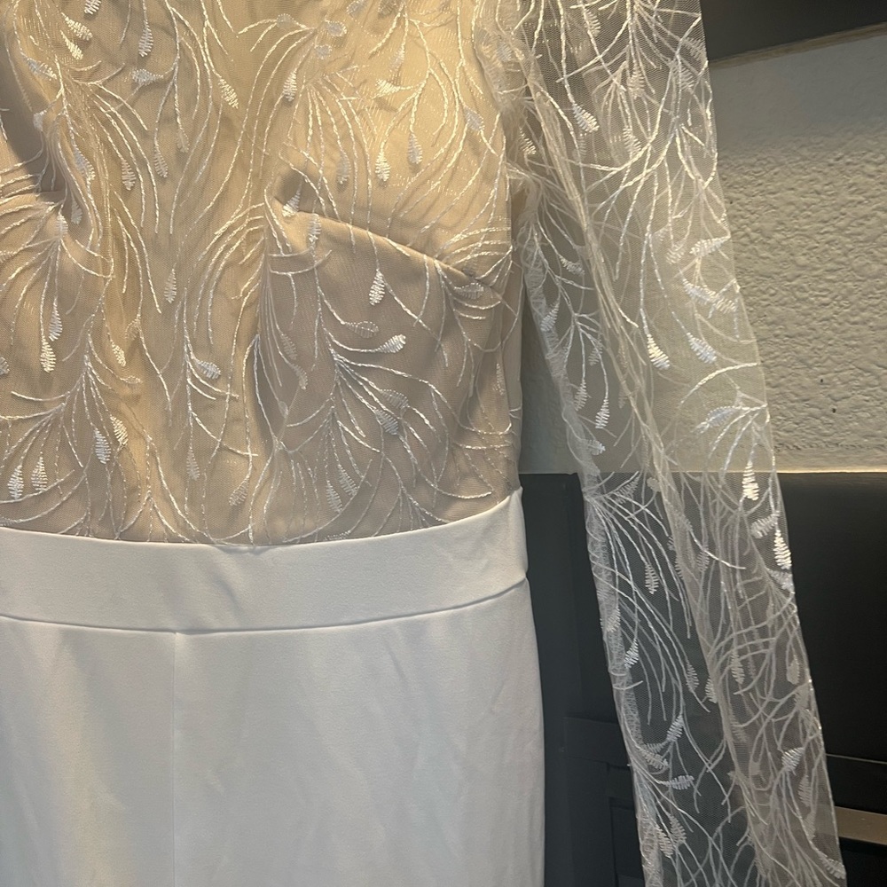 White And Nude Jumpsuit - image 3